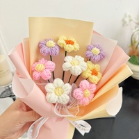 Buket Bunga Taman 1987 Hari Ibu Buket Bunga Buatan Tangan Mawar Puff Gypsophila Buatan dengan Lampu LED Kotak Hadiah-Ramah Lingkungan