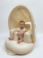 Siège gonflable pour bébé avec auvent amovible, support de siège pour tout-petit, chaise portable pour la maison, les voyages et les jeux