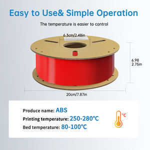 Filament ABS LONQI pour imprimante 3D, filament ABS 1,75 mm 1 kg, haute durabilité, résistant à la chaleur, filament pour imprimante 3D - Product Image 6