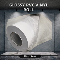 Rouleau de vinyle auto-adhésif brillant en PVC, imperméable, résistant aux UV, sans bulles, durable pour sols de bus, voitures, pistes de danse de mariage, et protection de bouteilles.