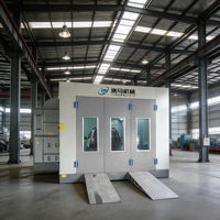 Cabine de peinture automobile robuste à haute efficacité, durable, avec brûleur diesel et chauffage au gaz naturel, pour centre automobile de berlines