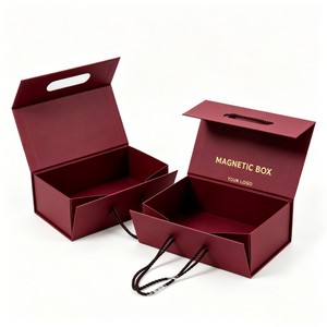 Scatola <span class=keywords><strong>Pieghevole</strong></span> Elegante con Manico in Corda per Regali e Shopping, Confezione Rigida Personalizzabile - Product Image 3