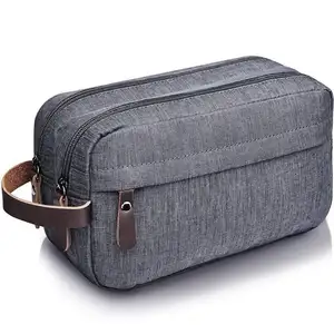 Toiletry Bag for Men Small Nylon Dopp Kit Lightweight Travel Shaving Bag for Kids and Women Cosmetic Storage Bag Black Blue Gray