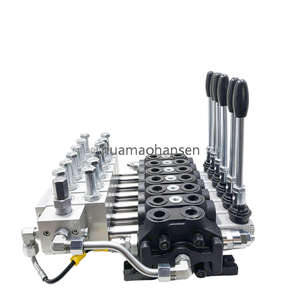 Vanne de commande directionnelle sectionnelle électro-hydraulique manuelle à 6 bobines DCV60 60L/min, marque Huamao, moteur diesel, garantie de 6 mois - Product Image 3