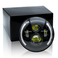 Phares LED 12V 45W éclairants, 7 pouces, avec Angel Eyes RGB, pour Jeep Wrangler tout-terrain, éclairage avant, mise à niveau universelle, éclairage automobile