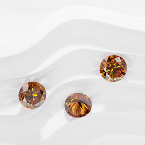 Diamante sintético de piedras preciosas sueltas de moissanita VVS1 de corte redondo de color naranja brillante de brasas naturales de 9mm 3.0ct con certificado - Product Image 3