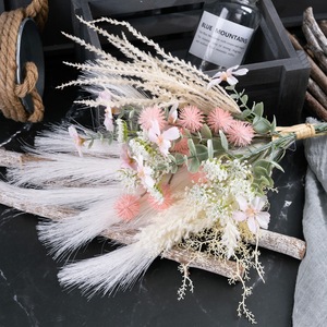 CallaFloral Yui Sea Urchin Daisy Bouquet de fleurs artificielles à tenir en main, décoration de mariage, décoration murale pour la maison CF01327 - Product Image 1