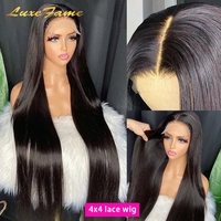 Perruque en cheveux humains naturels de qualité supérieure 13x4, lisse et droite, avec dentelle HD pré-épilée, pour femmes