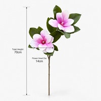 Magnolia 2-takken bloemen kunstmatig hoge simulatie real touch huisdecoratie zachte meubels Valentijnsdag groothandel