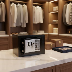 Mini-<span class=keywords><strong>coffre</strong></span>-<span class=keywords><strong>fort</strong></span> électronique numérique avec serrure à <span class=keywords><strong>clé</strong></span> pour dépôt d'argent et gestion des finances - Product Image 4