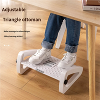 Repose-pieds massant multifonctionnel en plastique, style minimaliste moderne, réglable, pour bureau, maison, chambre, coussin de pieds