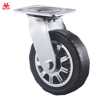 Roulettes pivotantes robustes VIMA Superior 5/6 pouces avec frein à pédale latéral, capacité de charge 250-300 kg, polyuréthane PU PP universelles