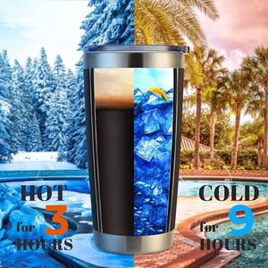 Mug de Voyage Isotherme en Acier Inoxydable, Tasse à Café, Gobelet, Bouteille Isotherme à Bière Métallique Multi-Couleurs de 20oz 30oz, Logo Personnalisé, Stock US - Product Image 6