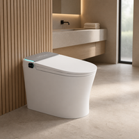 WC intelligent australien à poser au sol, bidet en céramique avec siphon en P ou en S, siège chauffant, chasse d'eau automatique et télécommande