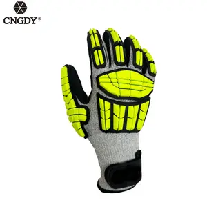 Venta al por mayor de guantes de impacto de alta calidad ANSI Guantes resistentes a cortes Nivel 5 Guante TPR personalizado