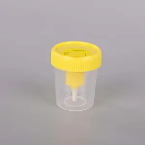 Medical Bulk Pack Container Plastic Sample Collection Cup 60 Ml Graduated Disposable Antileak Specimen Container Urine Cup With
