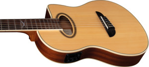 EKO GUITARS - NXT NYLON N100CE NATURAL, guitarra clásica de cuerpo delgado electrificada de alta calidad, tapa de abeto, parte posterior de caoba - Product Image 6