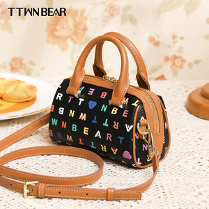 TTWNBEAR-Bolso de mano con asa gruesa para <span class=keywords><strong>chica</strong></span> <span class=keywords><strong>joven</strong></span>, resistente, de PVC, Estilo vintage - Product Image 4