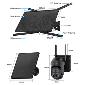 4G năng lượng mặt trời Router 4 kênh PTZ năng lượng mặt trời wifi Bộ dụng cụ một bộ mạng 3MP PIR con người phát hiện màu sắc tầm nhìn ban đêm CCTV IP năng lượng mặt trời máy ảnh - Product Image 1