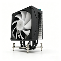 4 Heatpipes ARGB CPU Cooler 120mm Fluid Bearing PWM Fan Copper Heatpipe Air Cooler for Desktop PC Synchronized Lighting