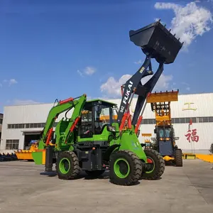 Minicanteira montada da roda do jardim, retrocavador da escavadeira compacta com carregador traseiro