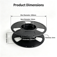 Bobine d'imprimante 3D recyclable et écologique de 1 kg, compatible AMS, bobine en plastique ABS de 200 mm pour filament de 1,75 mm, directement de l'usine