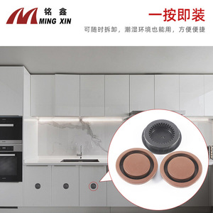 Shengshimingxin Couvercle de ventilation intégré rond en ABS de 50 mm pour armoires à chaussures et armoires de cuisine - Product Image 5