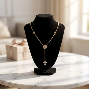 Bijoux fins Jenime, collier en argent plaqué or 925 avec chaîne à billes en moissanite et pendentif croix, style hip hop personnalisé pour hommes - Product Image 3