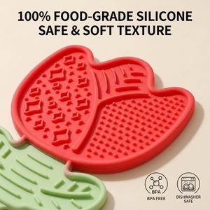 Tapis de léchage pour chien en silicone au design <span class=keywords><strong>tulipe</strong></span> unique, antidérapant, pour l'alimentation lente des animaux de compagnie, avec ventouses pour soulager l'anxiété et favoriser la santé dentaire - Product Image 6