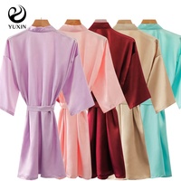 Robes en Satin grande taille pour femmes Logo brodé vêtements de nuit pour demoiselle d'honneur longueur genou courte thermique pour l'été et l'automne ODM approvisionnement