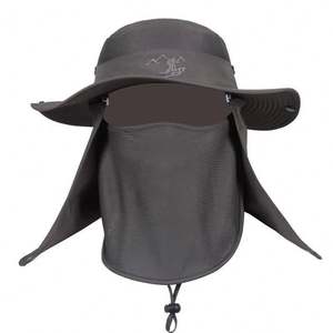 Chapeau de pêche sportif unisexe en nylon à large bord, protection UV solaire, avec rabat pour le visage et le cou, idéal pour le jardinage - Product Image 4