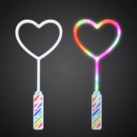 Bâton lumineux néon LED en forme de cœur pour festivals, Halloween, Noël – Baguette néon scintillante pour fêtes