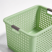 Panier de rangement en plastique PP multi-couleurs et multi-tailles, bac de rangement pour bureau, collations, jouets, articles divers, empilable, creux, durable, facile à nettoyer