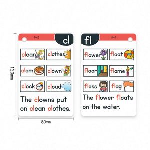 Cartes d'activités pour la maternelle à domicile : Apprendre à lire l'alphabet, les mots CVC, les cartes flash de phonétique - Product Image 6
