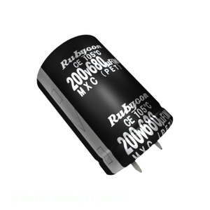ตัวเก็บประจุแบบ Through Hole CAP ALUM 390UF 20% 200V SNAP TH 200MXC390MEFC20X35 ของผู้ผลิต Channel 390 uF - Product Image 1