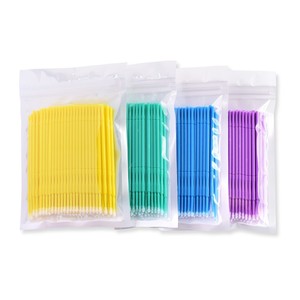 100Pcs Disposable Mascara Wands Micro Applicator <b>Brushes</b> for Eyelash Extension Makeup Cleaning - Product Image 1