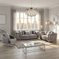 Canapé Chesterfield moderne sur mesure, tissu en velours de luxe, ensemble de meubles pour la décoration intérieure, salon