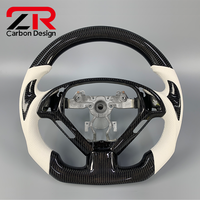 Accessoires intérieurs de voiture, volant sport personnalisé en fibre de carbone sergé pour Infiniti G37 G25 G35 Q50 Q60 Q70 EX25 EX35 EX37