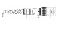 PL16-2A 2P- 9P PL Kabel Typ 5A 250V Metall Runds teck verbinder Wasserdicht für die Luftfahrt