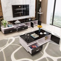 Neuestes Design Moderne Möbel mit Aufbewahrungsschrank TV-Ständer Couchtisch und TV-Ständer-Set für Wohnzimmer