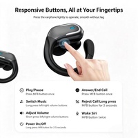 Écouteurs intra-auriculaires sans fil True Wireless pour la randonnée, ajustement confortable, sportifs, avec puce JL 5.3 LED, étanchéité IPX5, son haute fidélité