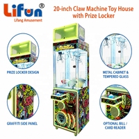 LIFUN Machine à griffes d'arcade commerciale personnalisée 20'' en métal pour maison de poupées, avec casier à prix et éclairage LED, garantie 1 an