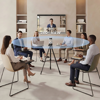 Caméra de conférence professionnelle 360° tout-en-un avec haut-parleur et microphone, dispositif de suivi IA 1080P pour les réunions vidéo hybrides en bureau