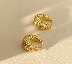 Pendientes de Oro de 18K Xinfly, Pendientes de Oro Real Au750, Pendientes para Mujer, Joyería Fina para Bodas, Uso Diario, Regalo - Product Image 5