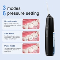 Irrigateur Oral Portable 200ml Réservoir D'eau 6 Modes De Nettoyage USB Rechargeable IPX7 Étanche pour La Maison Et Les Voyages