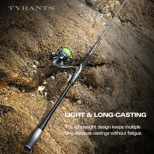 Caña de Spinning Costera TSURINOYA TYRANTS S802M S902M S962M S962MH de 2 Secciones de Carbono de Alta Resistencia para Lubina y Barracuda - Product Image 6