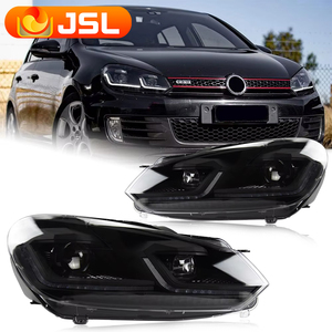 Feux de voiture pour VW <span class=keywords><strong>Golf</strong></span> <span class=keywords><strong>6</strong></span>, projecteur de phare, lentille de projecteur Golf6 Mk6, signal dynamique, phare LED, feux de jour, accessoires automobiles - Product Image 1