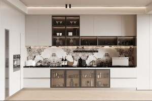 Armoires en bois laqué intelligentes, haute qualité, cuisine de luxe sur mesure, technologie - Product Image 3