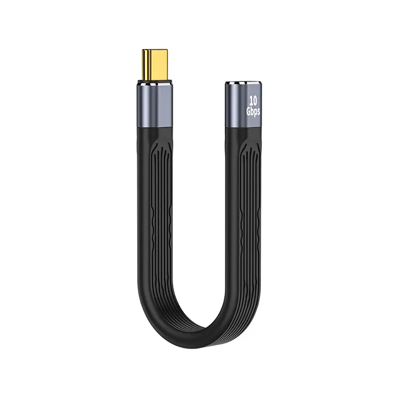 USB C female to male cable black
