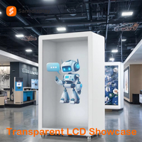 Vitrina LCD Transparente Interactiva 3D de 86 Pulgadas con Holoportación para Ascensores y Aeropuertos
